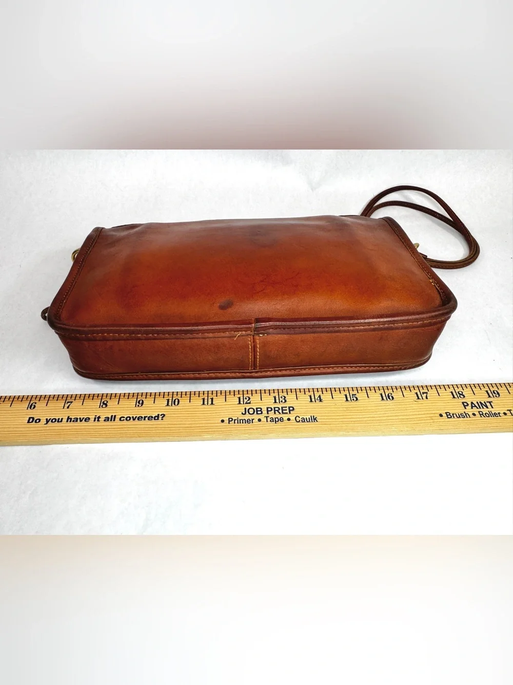 Vintage Coach Basic Bag 9455 British Tan Leather Shoulder Bag Made in USA
